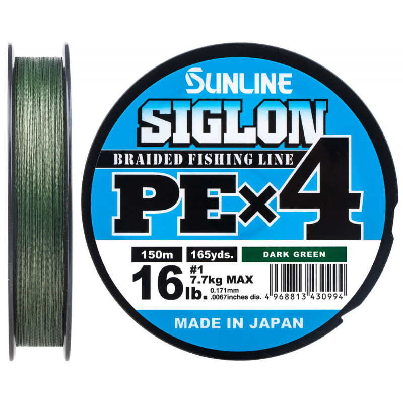 Шнур Sunline Siglon PE х4 300m (темн-зел.) 2.5/0.270mm 40lb/18.5kg Шнур Sunline Siglon PE х4 300m (темн-зел.) 2.5/0.270mm 40lb/18.5kg