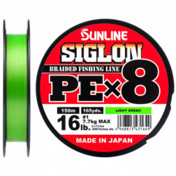 Шнур Sunline Siglon PE х8 150m (салат.) 3.0/0.296mm 50lb/22.0kg
