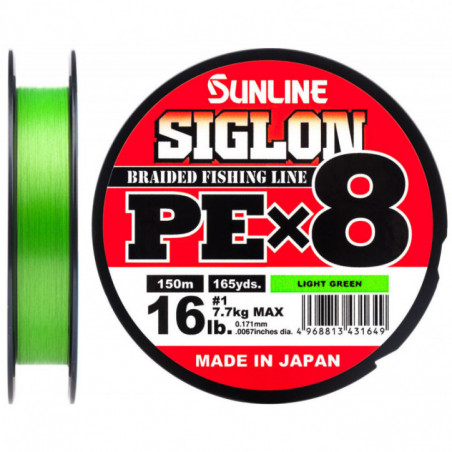 Шнур Sunline Siglon PE х8 150m (салат.) 3.0/0.296mm 50lb/22.0kg