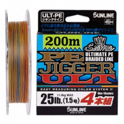 Шнур Sunline PE-Jigger ULT 600m (multicolor) 2.0/0.235mm 35lb/15.5kg